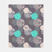 Abstract patroonmonogram aangepast deken (Voorkant)