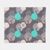 Abstract patroonmonogram aangepast deken (Voorkant (Horizontaal))