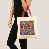 Abstract patroonontwerp 1202 - Canvas tas (Voorkant (product))