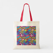 Abstract patroonontwerp 1202 - Canvas tas (Achterkant)