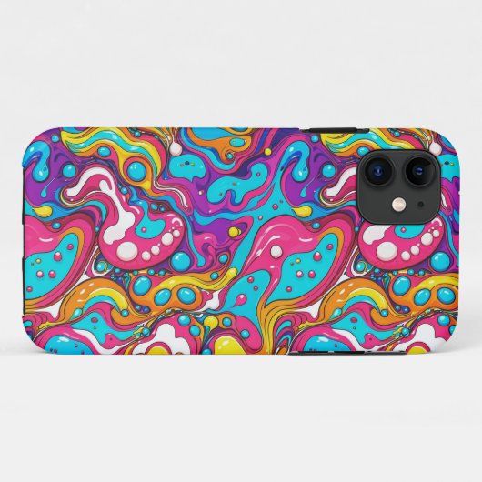 Abstract patroonontwerp 1202 - iPhone Case (Achterkant (horizontaal))