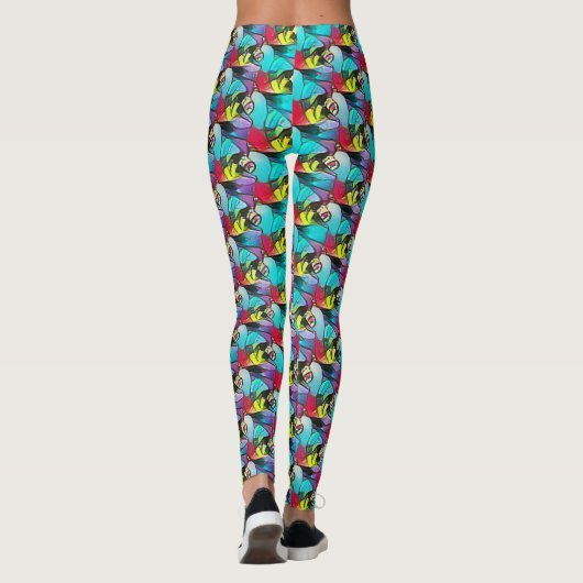 Abstract patroonontwerp 1208 - Leggings (Achterkant)