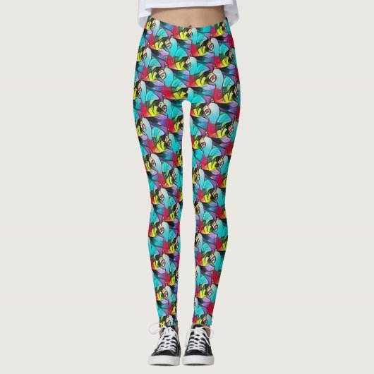 Abstract patroonontwerp 1208 - Leggings (Voorkant)