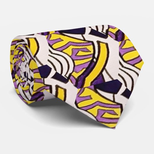 Abstract patroonontwerp 1209 - Mannen stropdas (Opgerold)