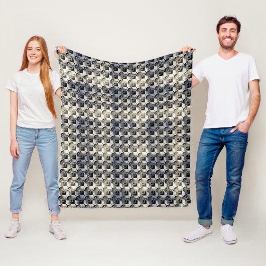 Abstract patroonontwerp 1218 - Fleece Deken (In situ)