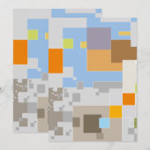 Abstract patroonontwerp bedankkaart (Voorkant / Achterkant)