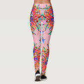 Abstract patroonontwerp (Bleek roze) Leggings (Achterkant)