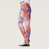 Abstract patroonontwerp (Bleek roze) Leggings (Links)