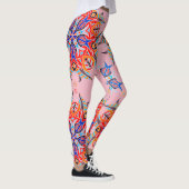Abstract patroonontwerp (Bleek roze) Leggings (Rechts)
