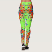 Abstract patroonontwerp (kalkgroen) leggings (Achterkant)