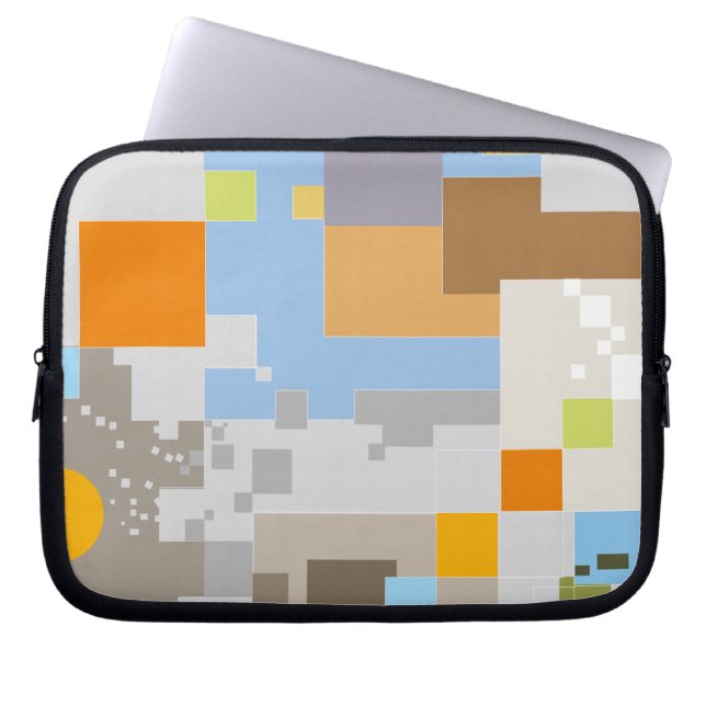 Abstract patroonontwerp laptop sleeve (Voorkant)