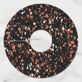 Abstract patroonontwerp Terrazzo Wijnglaslabel (Voorkant)