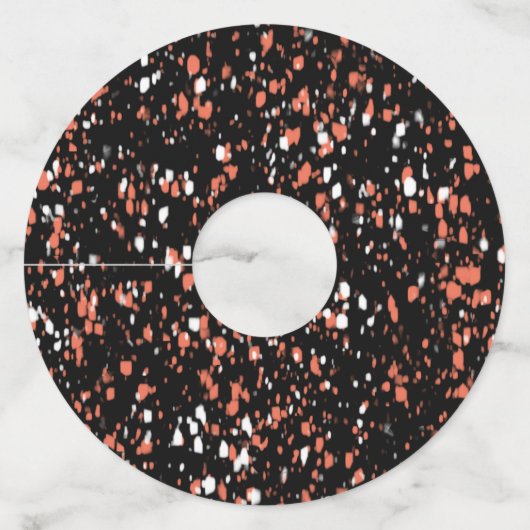 Abstract patroonontwerp Terrazzo Wijnglaslabel (Voorkant)