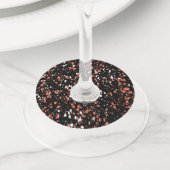 Abstract patroonontwerp Terrazzo Wijnglaslabel (Dichtbij)