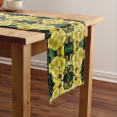 Abstract patroonpatroon Gele primrose Spring Flowe Korte Tafelloper (Voorbeeld)