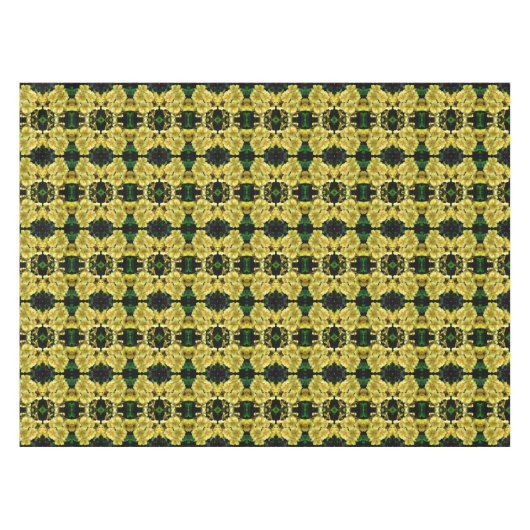 Abstract patroonpatroon Gele primrose Spring Flowe Tafelkleed (Voorkant (Horizontaal))