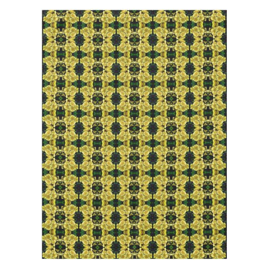 Abstract patroonpatroon Gele primrose Spring Flowe Tafelkleed (Voorkant)