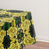 Abstract patroonpatroon Gele primrose Spring Flowe Tafelkleed (Voorbeeld)