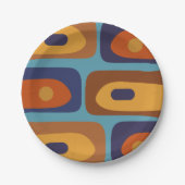 Abstract patroonpatroon Midden-eeuwse moderne Piqu Papieren Bordje (Voorkant)