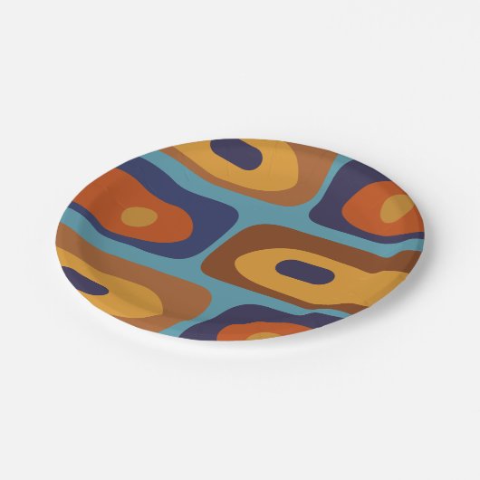 Abstract patroonpatroon Midden-eeuwse moderne Piqu Papieren Bordje (Gekanteld)