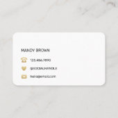 Abstract patroonpictogram voor flauwte & funky, zw visitekaartje (Achterkant)