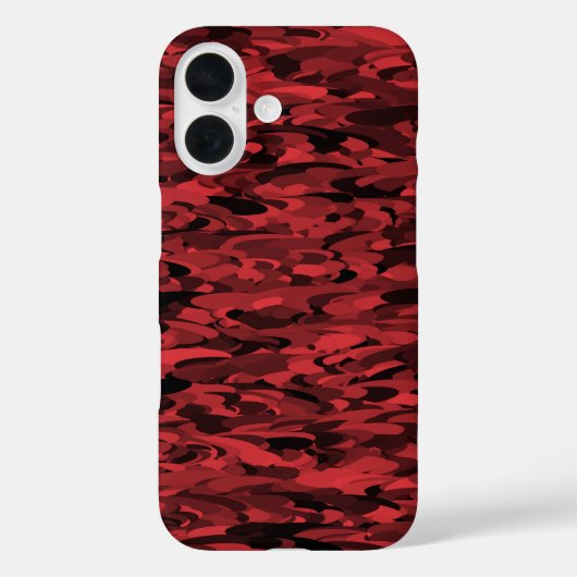 Abstract patroonrood zwart Case-Mate iPhone case (Achterkant)