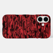 Abstract patroonrood zwart Case-Mate iPhone case (Achterkant (horizontaal))