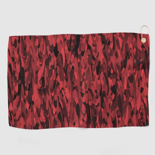 Abstract patroonrood zwart golfhanddoek (Horizontaal)