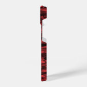 Abstract patroonrood zwart iPhone hoesje (Linkerkant)