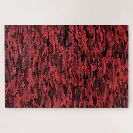 Abstract patroonrood zwart legpuzzel (Horizontaal)