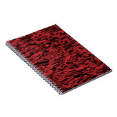 Abstract patroonrood zwart notitieboek (Rechterzijde)