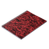 Abstract patroonrood zwart notitieboek (Linkerzijde)