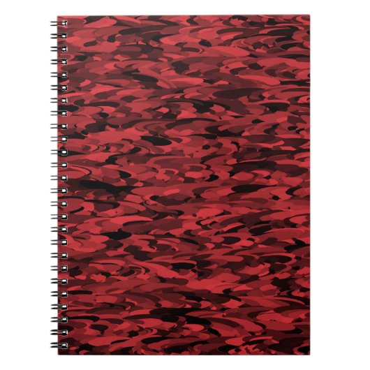 Abstract patroonrood zwart notitieboek (Voorkant)