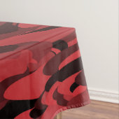 Abstract patroonrood zwart tafelkleed (Voorbeeld)