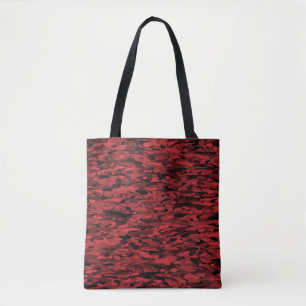 Abstract patroonrood zwart tote bag