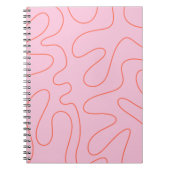 Abstract patroonroze en Oranje uitlijnen Notitieboek (Voorkant)