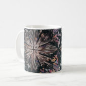 Abstract patroonsilhouet – Artistic Modern Flor Koffiemok (Voorkant links)