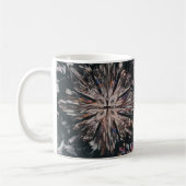 Abstract patroonsilhouet – Artistic Modern Flor Koffiemok (Links)