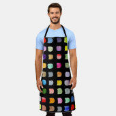 Abstract patroonzwart schort (Gedragen)