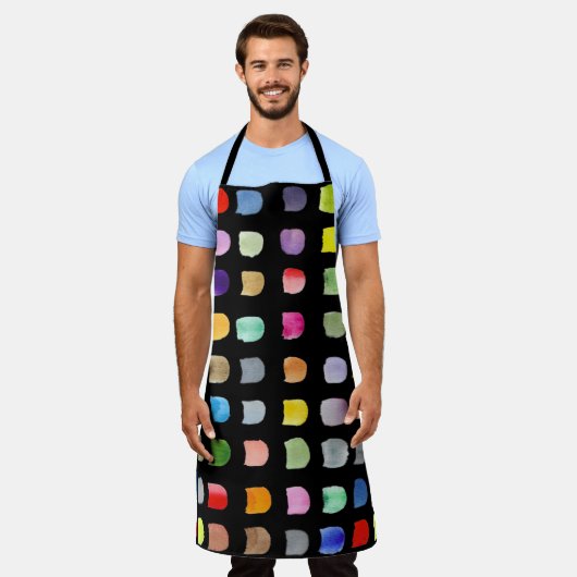 Abstract patroonzwart schort (Gedragen)