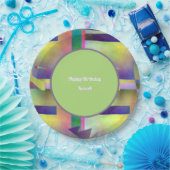 Abstract Pattern Adult Any Age Birthday Party Papieren Bordje (Feest)