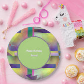 Abstract Pattern Adult Any Age Birthday Party Papieren Bordje (Feest)