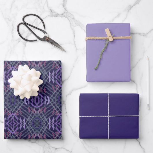 Abstract Pattern Art Of Watercolor Brushstrokes Inpakpapier Vel (Voorkant)