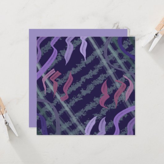 Abstract Pattern Art Of Watercolor Brushstrokes Kaart (Voorkant / Achterkant in situ)