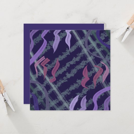 Abstract Pattern Art Of Watercolor Brushstrokes Kaart (Voorkant / Achterkant in situ)