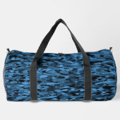 Abstract Pattern Blue Black Duffel Bag Plunjezak (Achterkant)