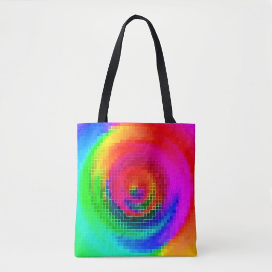 abstract pattern, multicolored geometric wallpaper tote bag (Voorkant)