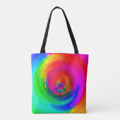 abstract pattern, multicolored geometric wallpaper tote bag (Achterkant)