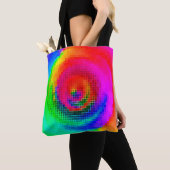 abstract pattern, multicolored geometric wallpaper tote bag (Dichtbij)
