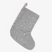 Abstract pattern of wavy stripes or rippled 3D rel Kleine Kerstsok (Voorkant (Hangend))